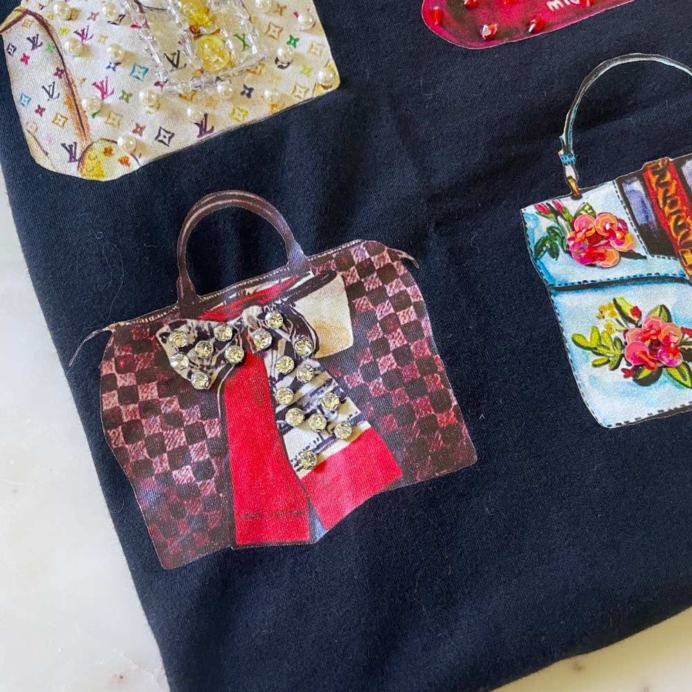 Something Pretty T-Shirt with Louis Vuitton & Miu Miu Handbags Bling Graphic - Picture 9 of 16